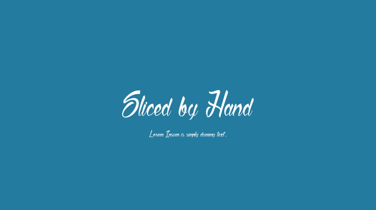 Sliced by Hand Font