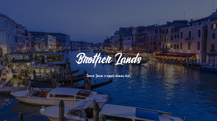 Brother Lands Font