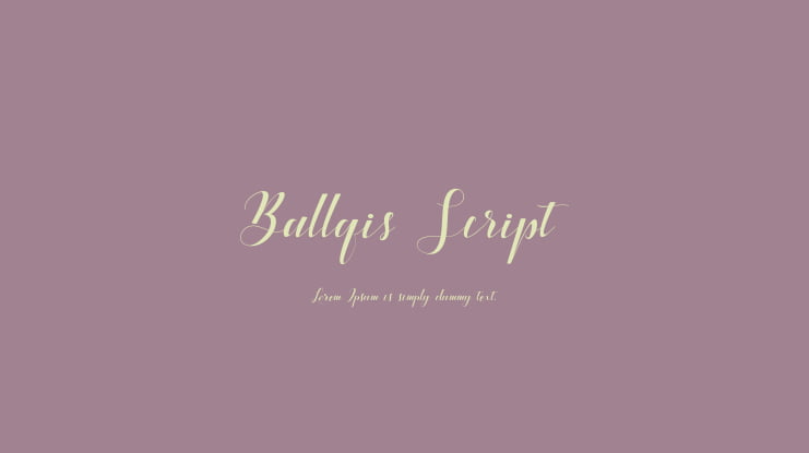 Ballqis Script Font