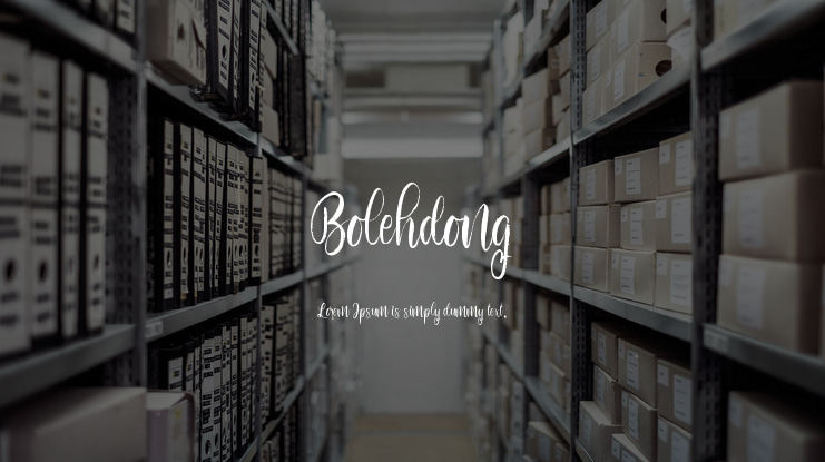 Bolehdong Font