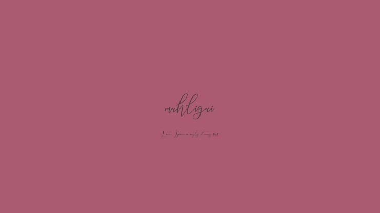 mahligai Font