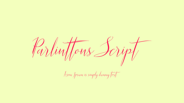 Parlinttons Script Font