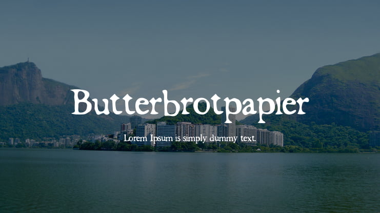 Butterbrotpapier Font