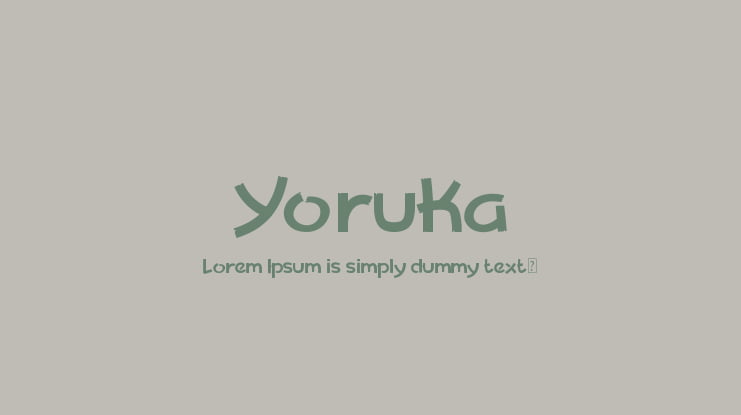 Yoruka Font