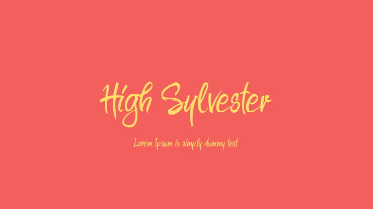 High Sylvester Font Family