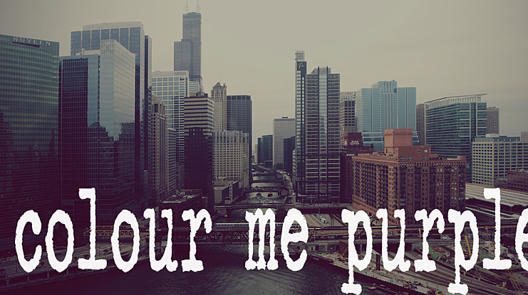 Colour me purple Font