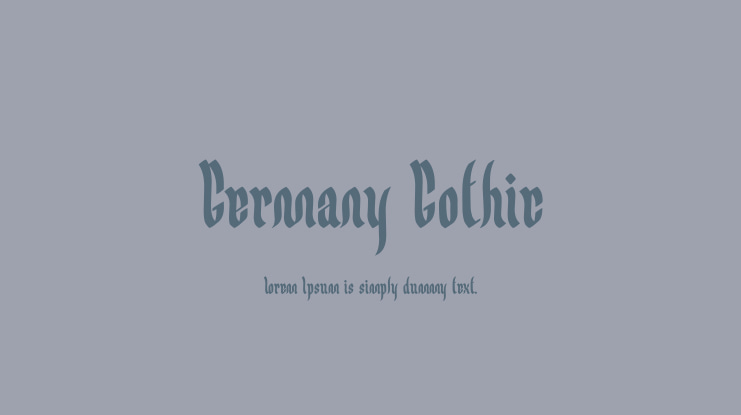 Germany Gothic Font