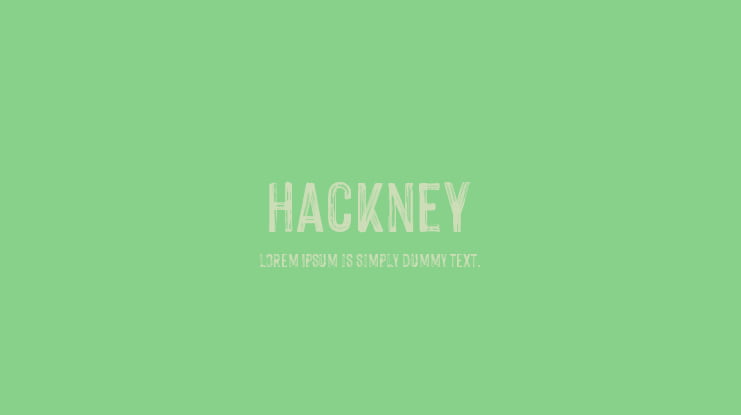 Hackney Font