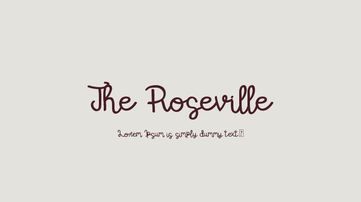 The Roseville Font