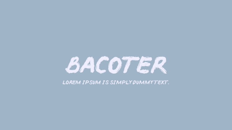 BACOTER Font