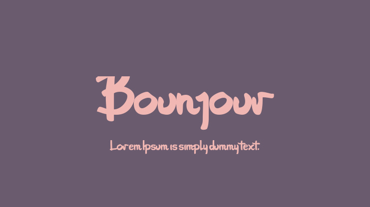 Bounjour Font