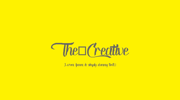 The-Creative Font