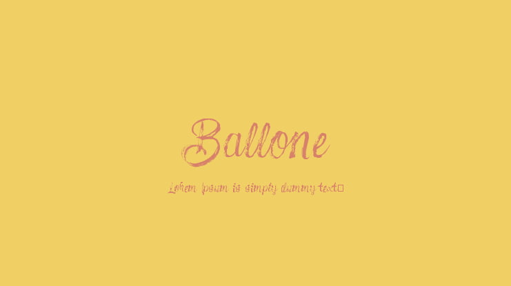 Ballone Font