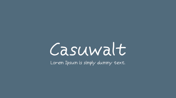 Casuwalt Font