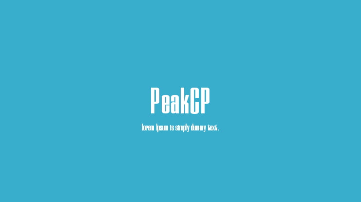 PeakCP Font