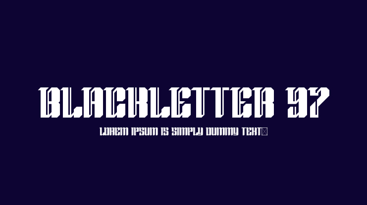 Blackletter 97 Font