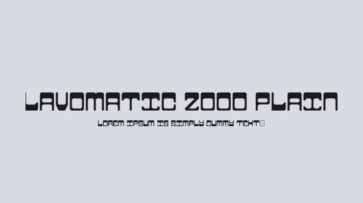 Lavomatic 2000 Plain Font Family