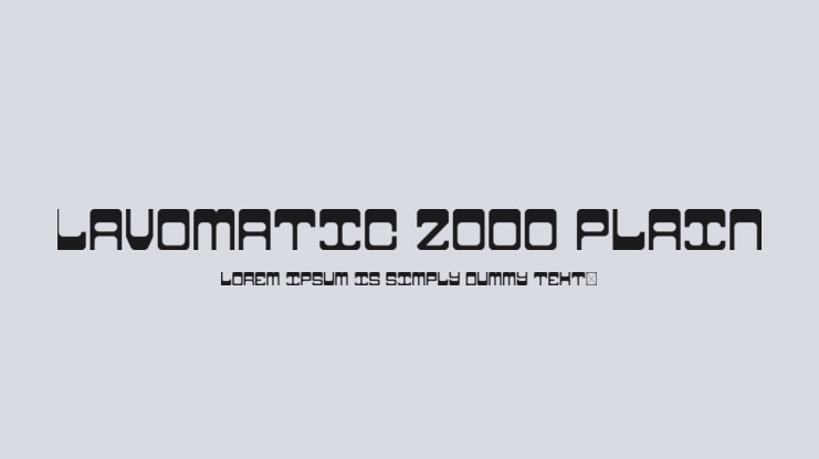 Lavomatic 2000 Plain Font Family