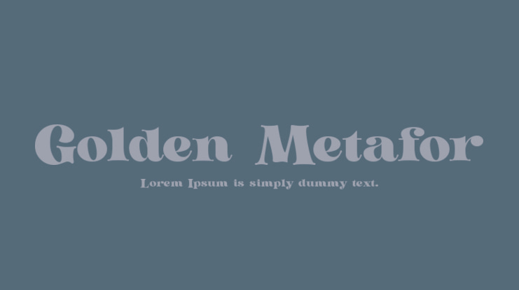Golden Metafor Font