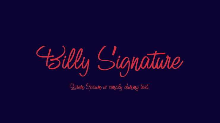 Billy Signature Font