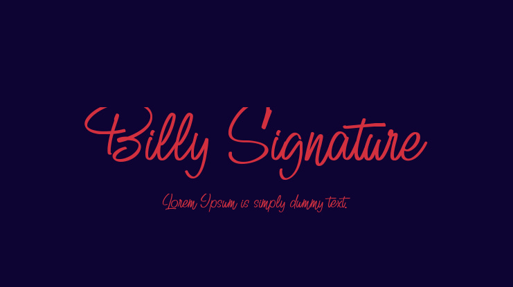 Billy Signature Font