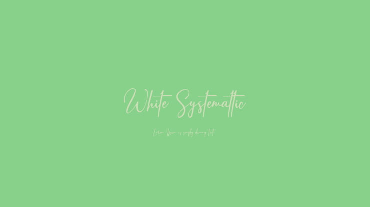 White Systemattic Font Family