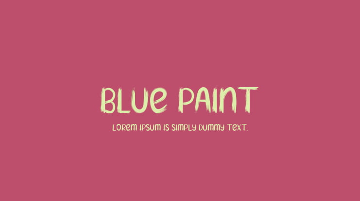 Blue Paint Font