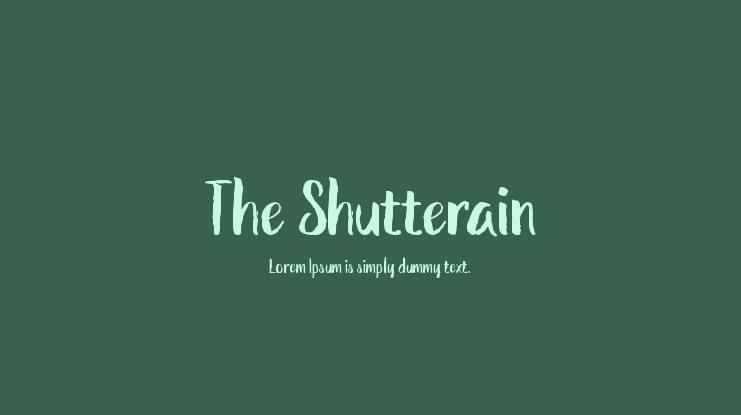 The Shutterain Font