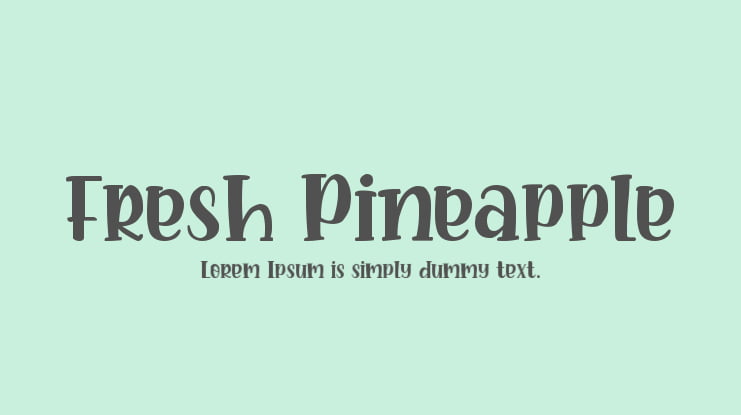 Fresh Pineapple Font
