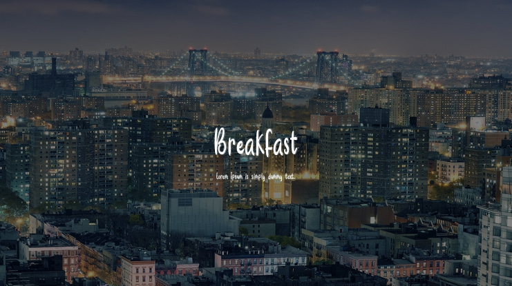 Breakfast Font
