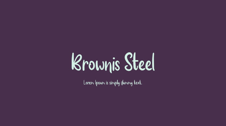 Brownis Steel Font