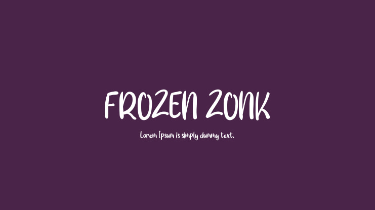 FROZEN ZONK Font