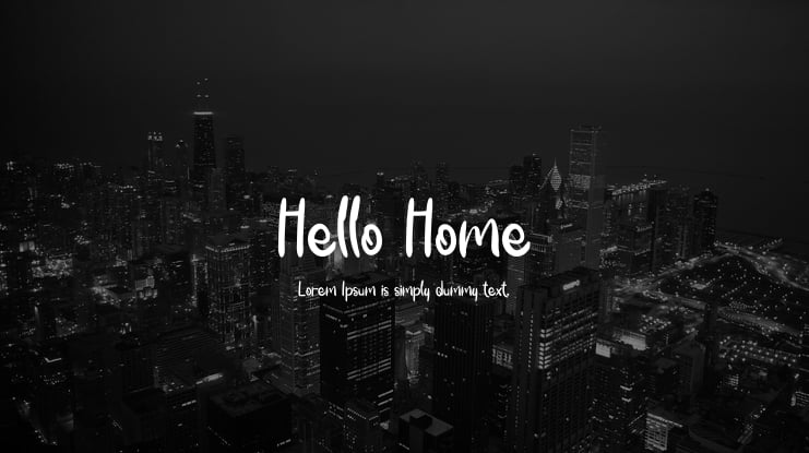 Hello Home Font
