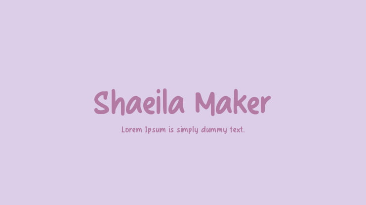 Shaeila Maker Font Family