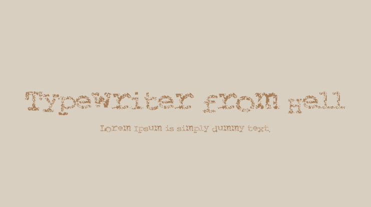 Typewriter from Hell Font