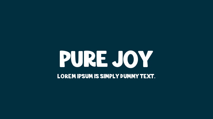 Pure Joy Font