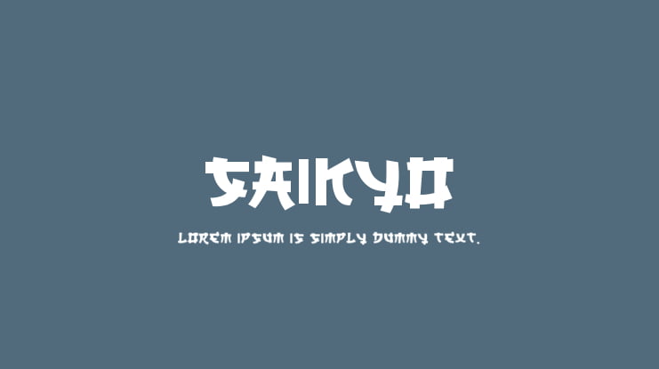 SAIKYO Font