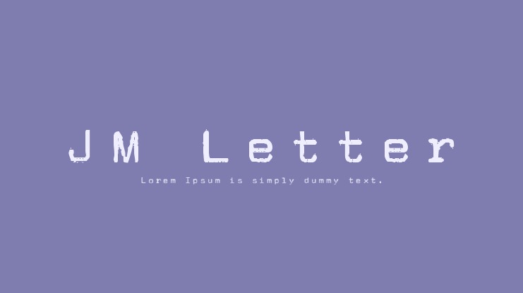 JM Letter Font