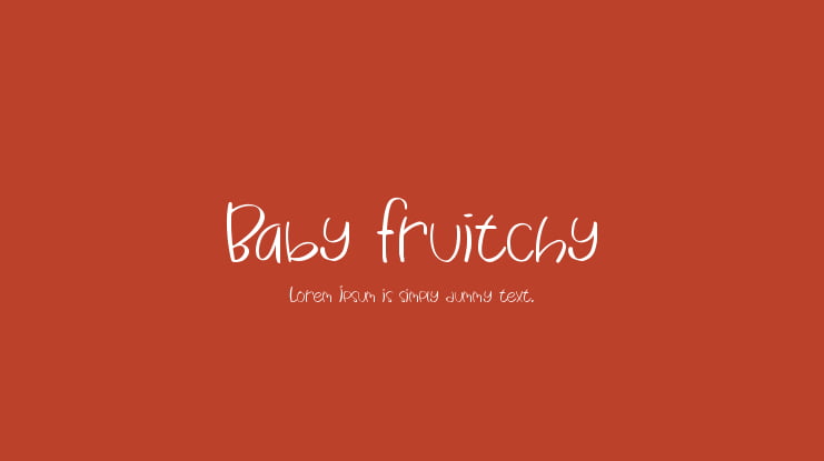 Baby Fruitchy Font