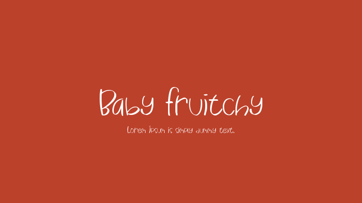 Baby Fruitchy Font