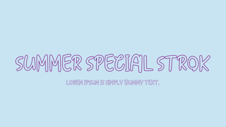 Summer Special Strok Font Family