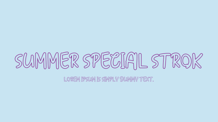 Summer Special Strok Font Family