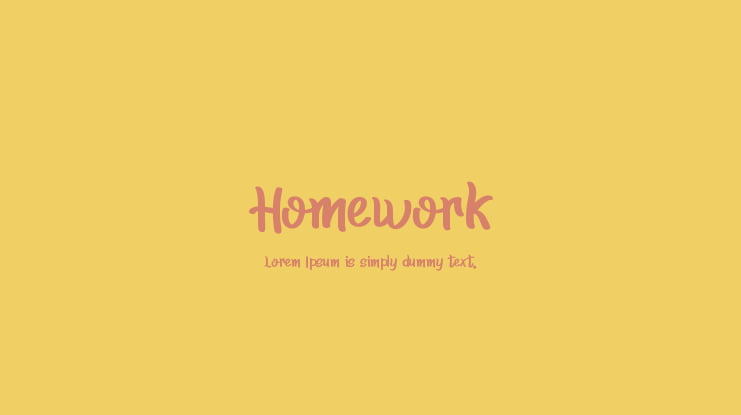 Homework Font