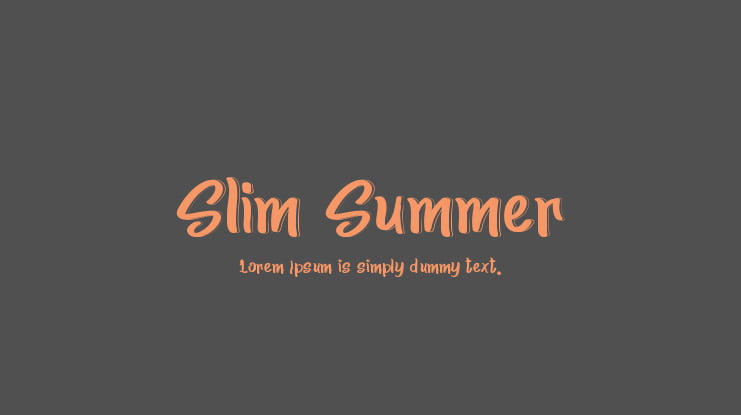 Slim Summer Font