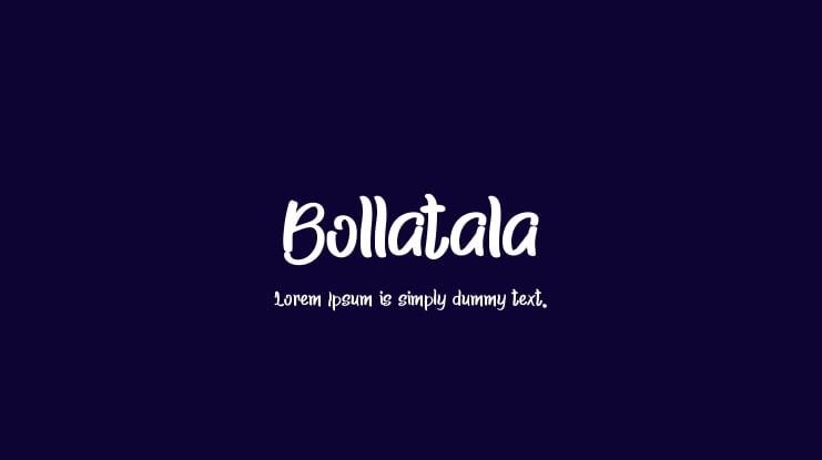 Bollatala Font