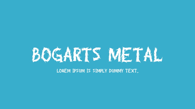 Bogarts Metal Font