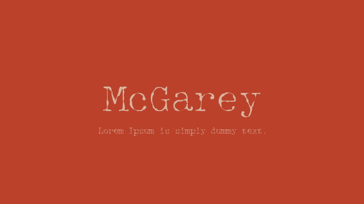 McGarey Font