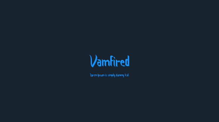 Vamfired Font