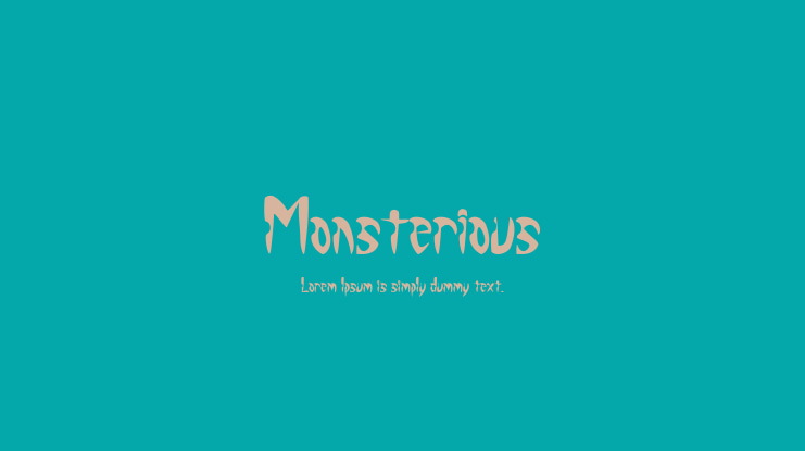 Monsterious Font