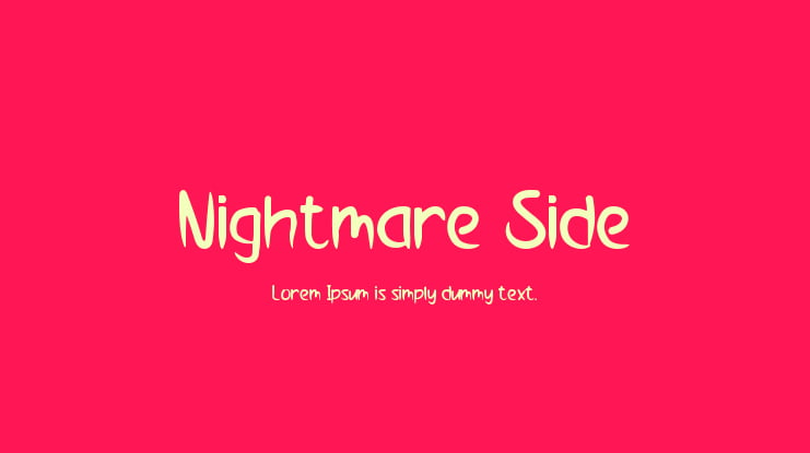 Nightmare Side Font